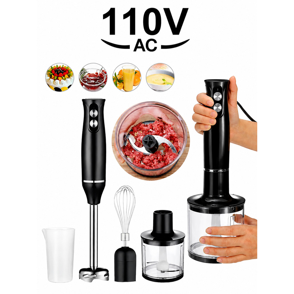 Mixer de Mão Elétrico 4 em 1 Processador Alimentos E Temperos Sokany Profissional
