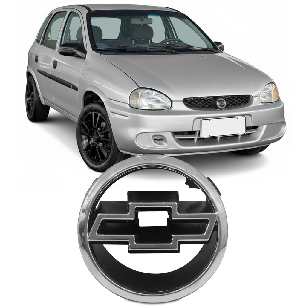 Emblema da Grade Corsa 99 2000 2001 2002 Classic 99 a 2007 Cromado