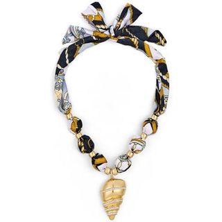WOWORAMA Colar De Lenço Colorido Com Concha Estrela Do Mar Colares Para Mulheres Verão Bandana Oceano Peixe Boho Praia F