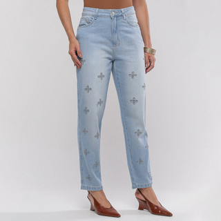 Calça Jeans Feminina  Mom Tendência  Europa Estilo Vintage