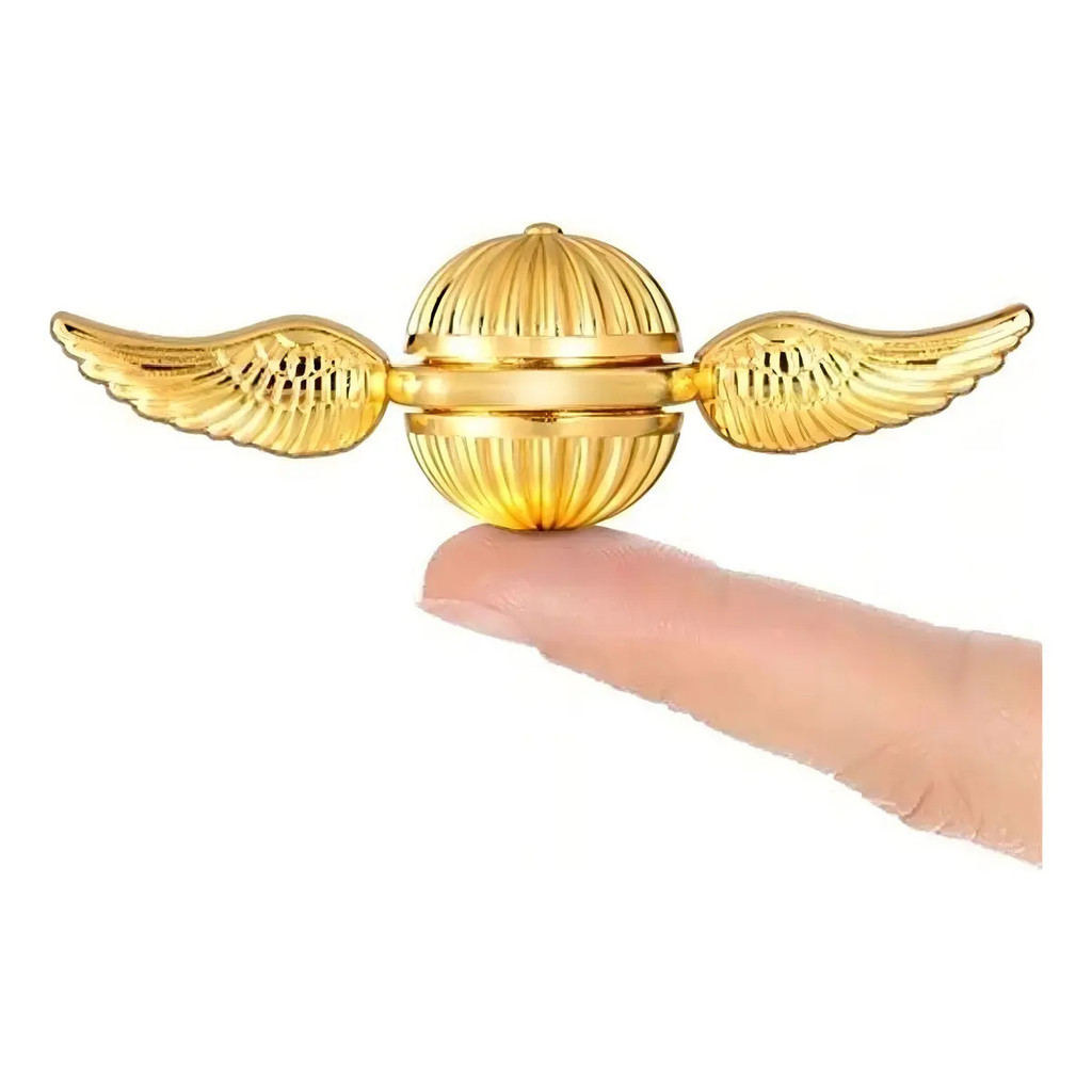 Hand Spinner Dourado Metal Wing Brilhante Fidget Toy Giroscópio