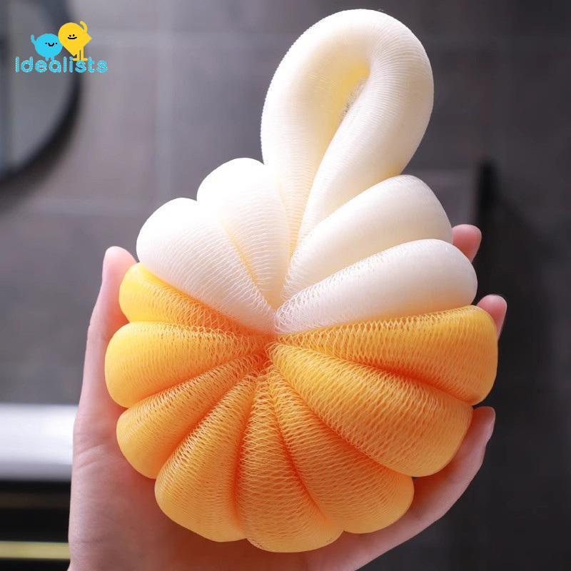Idealistas Grande Super Macio Bola De Banho Em Forma De Abóbora Dois Tons Esponja De Espuma Minimalista Para Casa Hotel