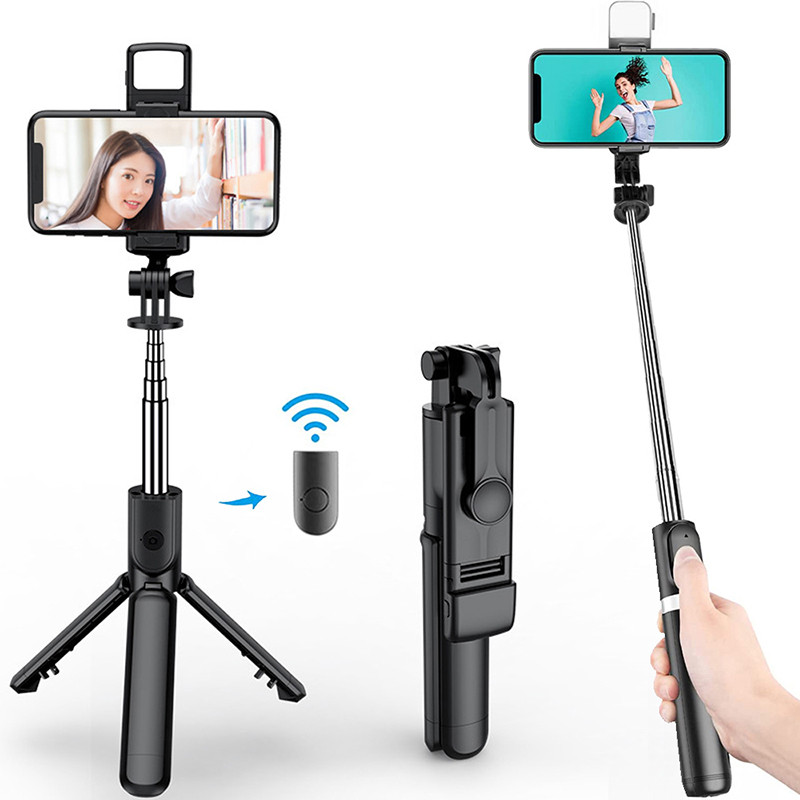Novo Bluetooth Selfie Vara 100CM Suporte Do Telefone Móvel Retrátil Portátil Multifuncional Mini Tripé Com Obturador Rem
