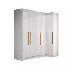 Guarda Roupas Modulado de Canto Madrid com 5 Portas e 2 Gavetas Maxel