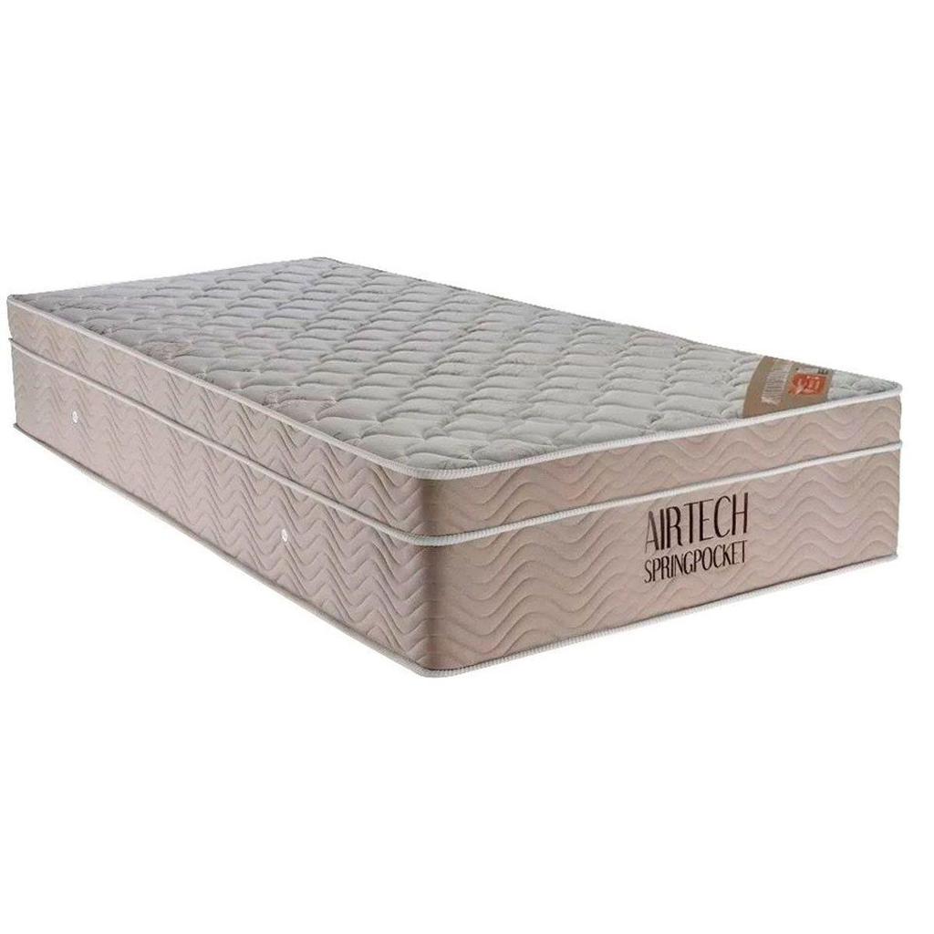 Colchão Solteiro Molas SuperPocket Ortobom Ensacadas Airtech 78x188x25