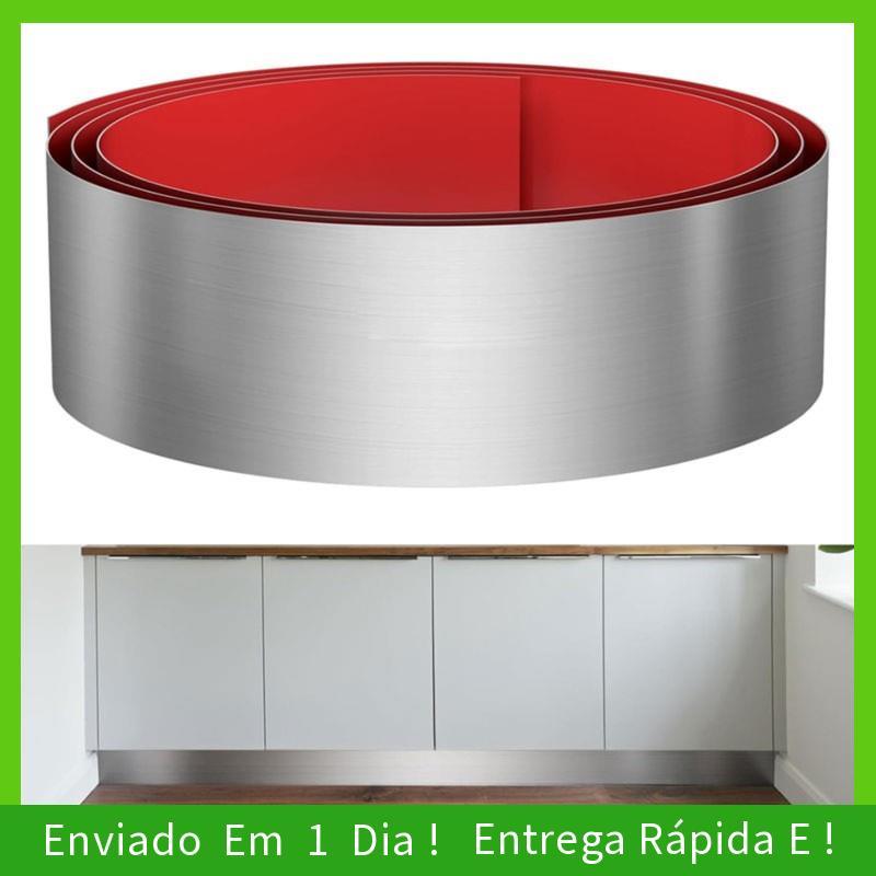 - joyce Placa De Rodapé Com Tampa De Chute De Aço Inoxidável-6 " X 102 " , Autoadesiva Para Parte Inferior Da Porta , Il