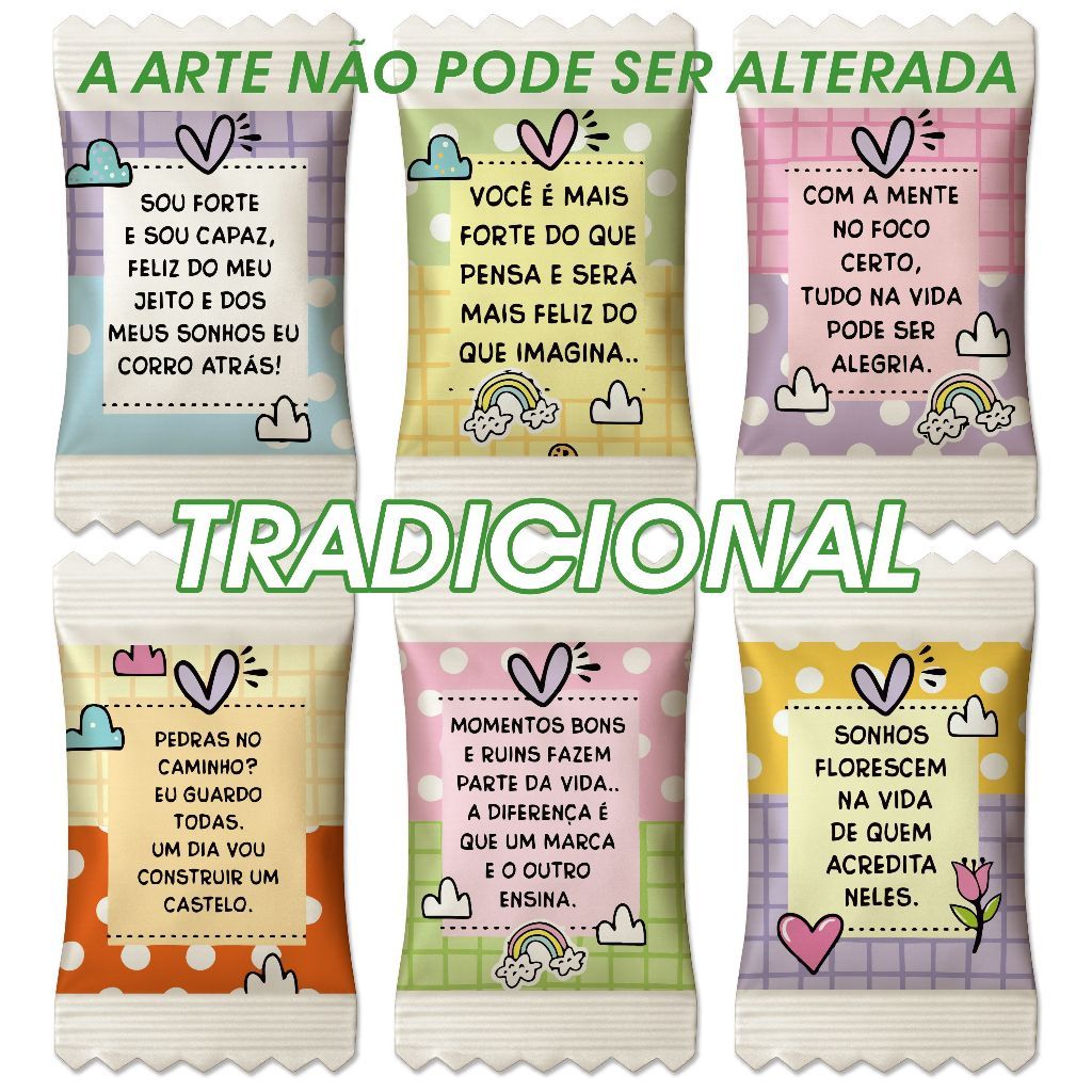 Balas Frases Motivacionais Inspiradoras Lembrancinhas Brindes - Já Personalizadas Soft Tradicional em Oferta na Shopee