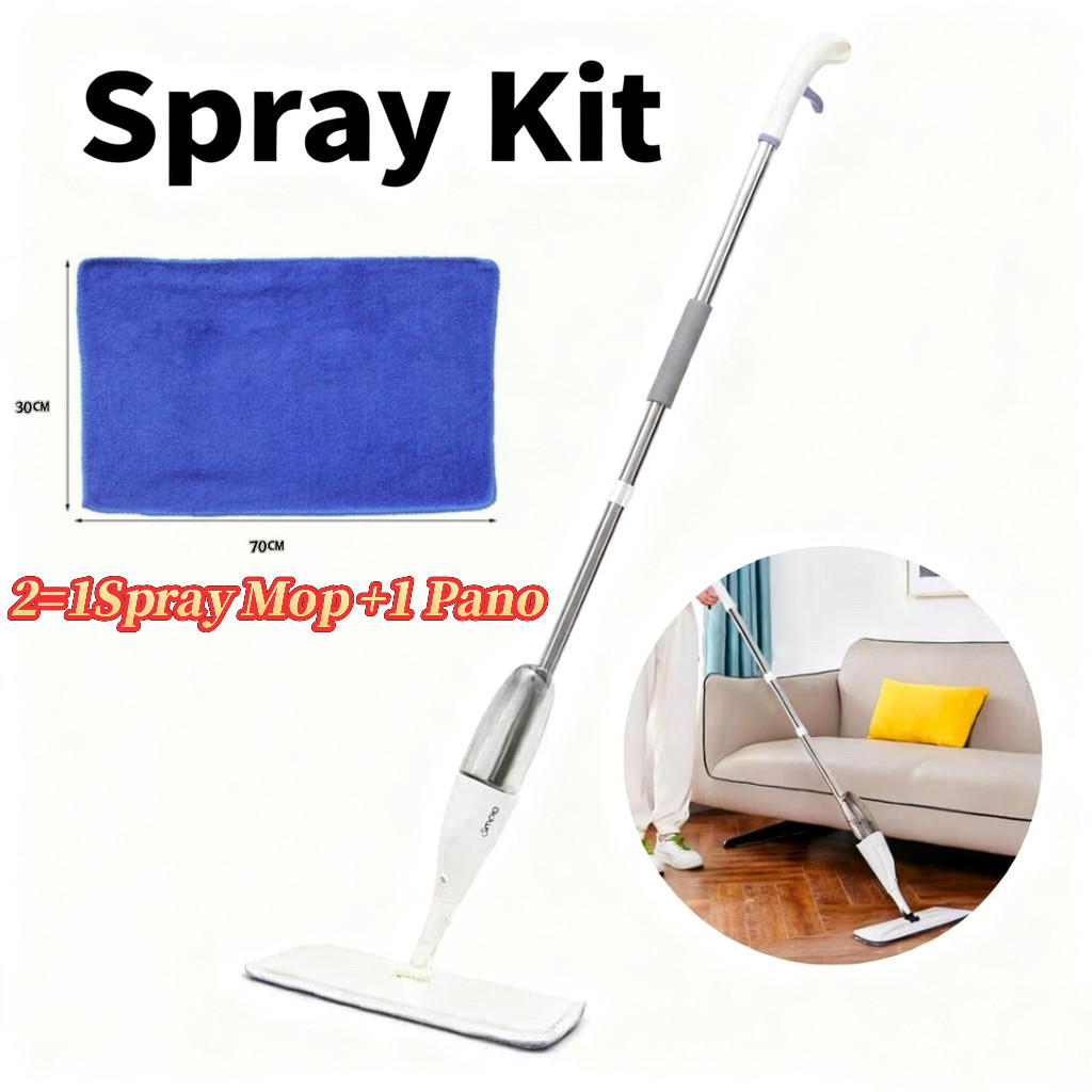 Kit Mop Spray + Pano de Limpeza -Com Reservatório Rodo De Limpeza Refil Microfibra Para uso diário casa