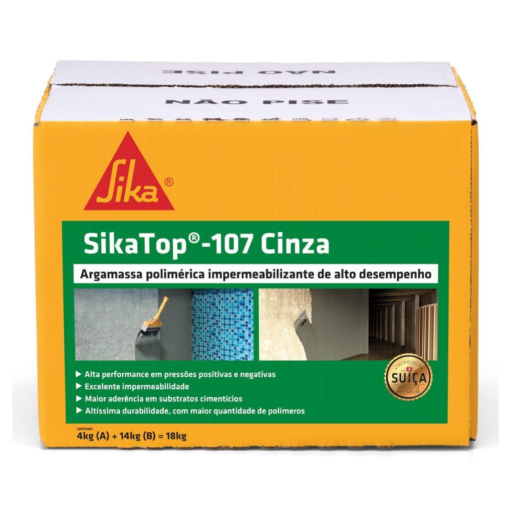Impermeabilizante Sika Top 107 Cinza Caixa 18kg