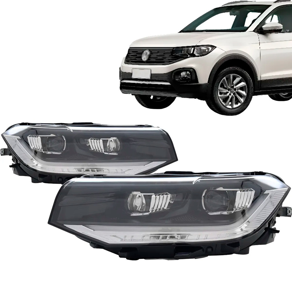 Farol T-Cross 2019 2020 2021 2022 2023 2024 Com Led Com Projetor