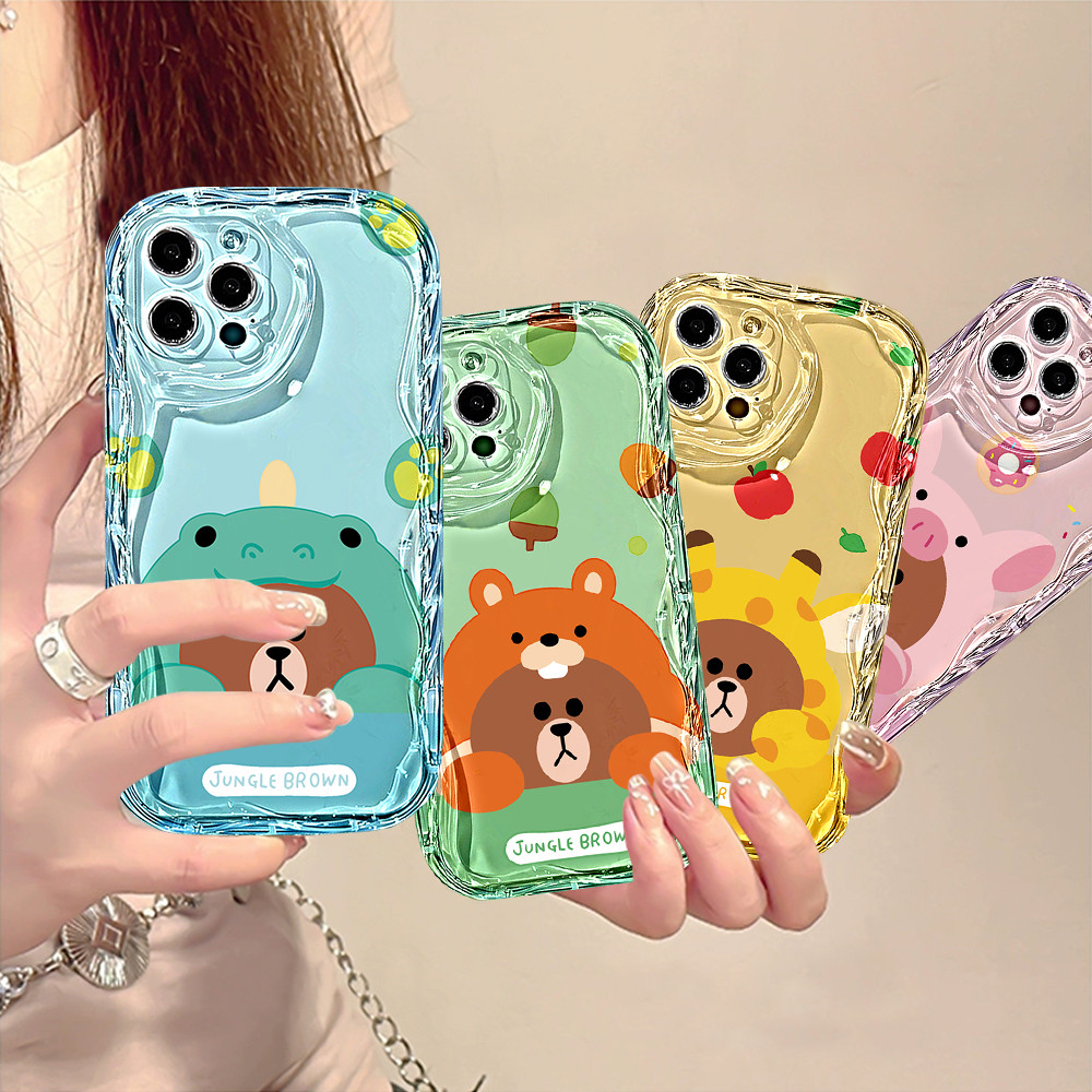 Capa Para Samsung A56 A36 A55 A54 A16 A15 A14 A05 A51 A52 A34 A35 A32 A13 A12 A04E Pequeno Urso Sapo