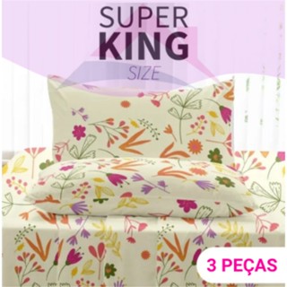 Kit Jogo de Lençol Cama Box King Size 3 Peças Premium LUXO 1,93m x 2,03m x 0,30cm Estampas Sortidas em Oferta na Shopee