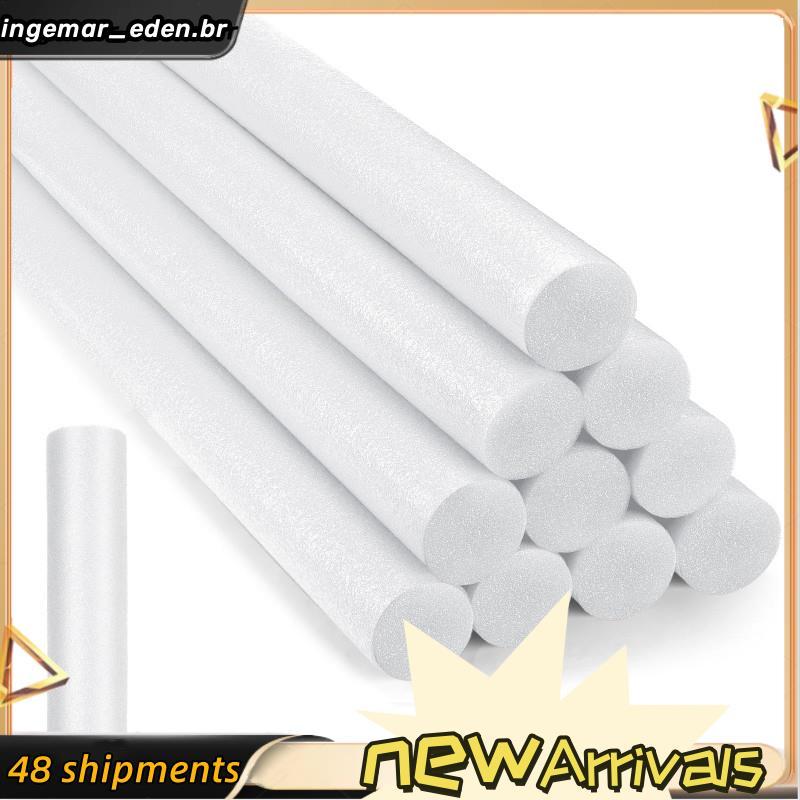 Macarrão De Piscina Flutuante 10 Peças Tubo De Espuma De 1.5 X 35 Polegadas Redondo Sólido Para Adultos Artesanato De Na