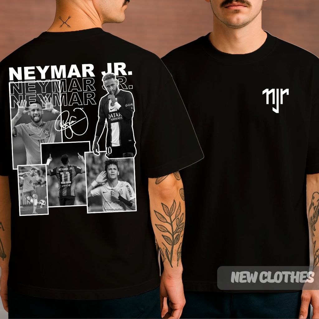 Camiseta Unissex Neymar Junior Futebol Jogador Seleção Brasileirão Goat Ídolo Brasil