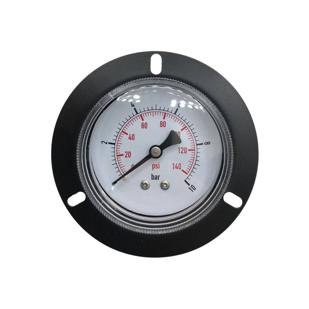 Manômetro Para Painel Visor 63mm Rosca 1/4 10bar 150Psi Com Flange