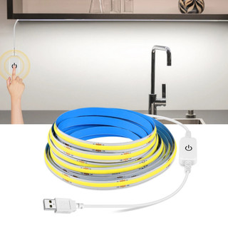 Fita Led COB Linear Super Brilhante USB 5V Flexível Com Interruptor Sensor De Toque Regulável