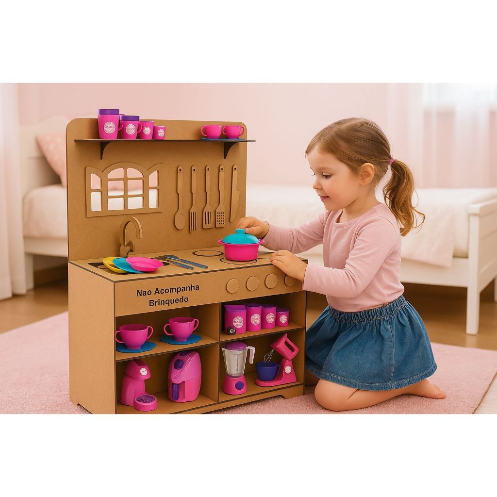 Kit Cozinha Infantil Charme Grande De Brinquedo Criança em Oferta na Shopee
