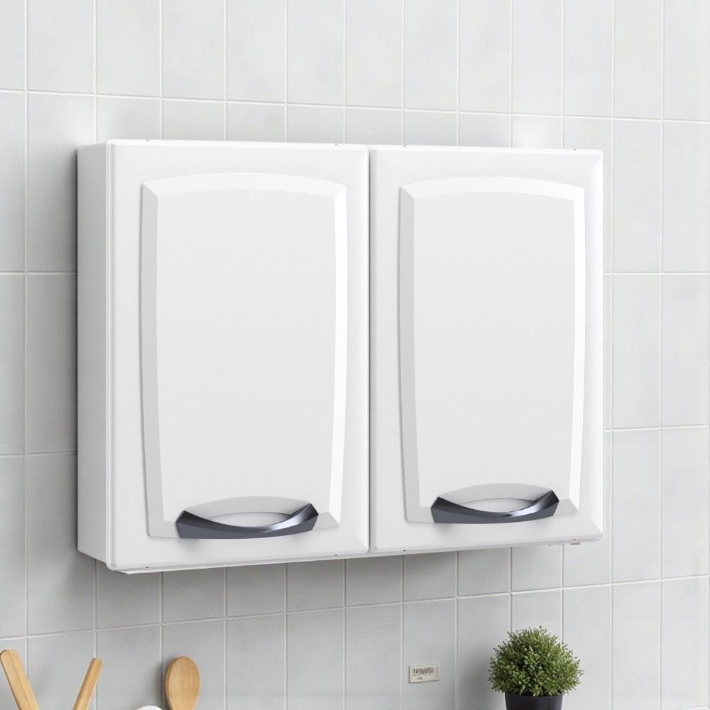 Armário de Cozinha em Aço 2 Portas 80cm New Premium Itatiaia Branco Branco