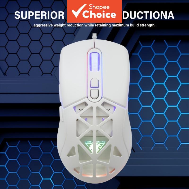 Mouse Gamer com Fio Óptico com Tampa Traseira Magnética Removível para PC