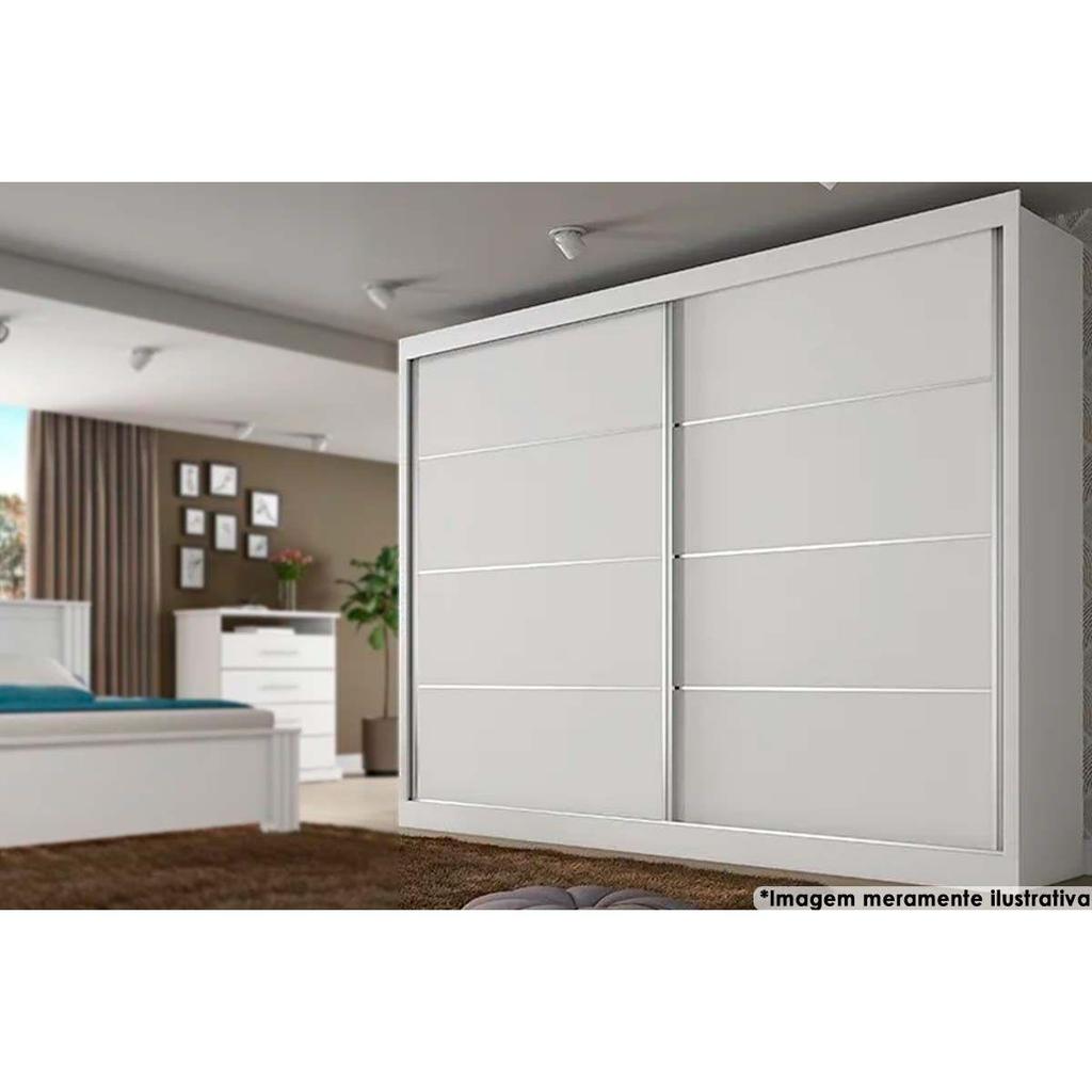 Guarda Roupa Casal Verona Plus 2 Ptas e 4 Gavs - Flex Branco - Europa
