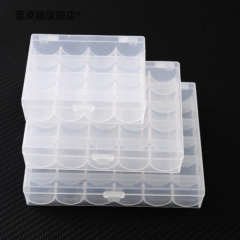 Caixa de bobina de plástico transparente com grade 16/25/36 No. 72 conjunto de linha de Jade acessórios para máquina de