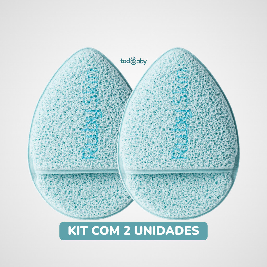 Kit 2 Esponjas Esfoliante Facial Puff Clean Girl Ruby Rose® Limpeza Profunda Remove Impurezas