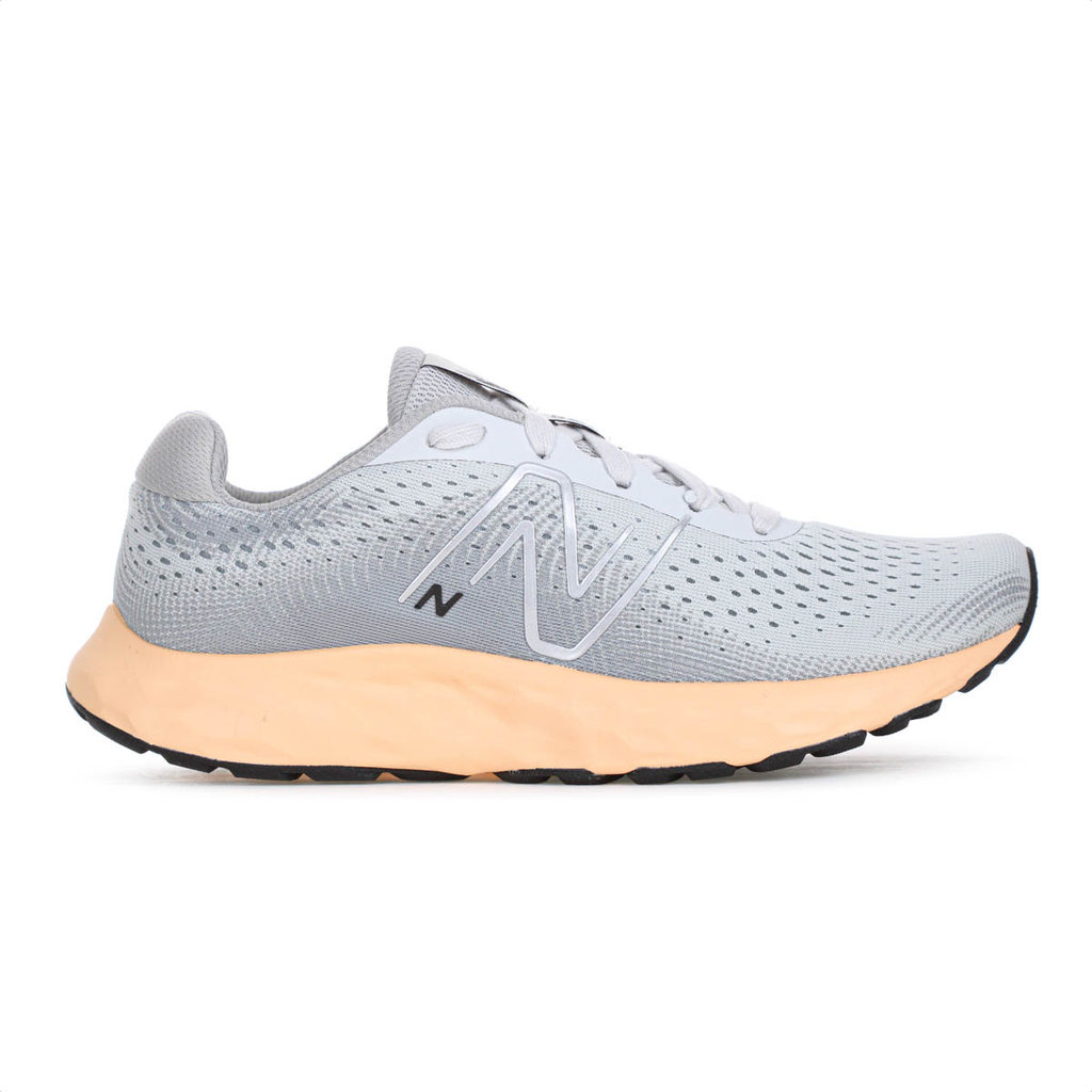Tênis New Balance 520v8 Cinza e Laranja Claro - Feminino