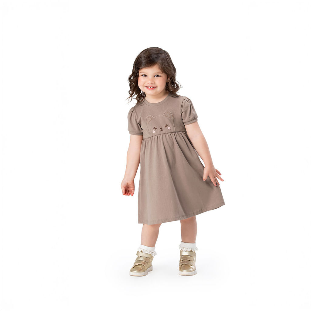 Vestido Curto Cat Infantil Menina Marisol