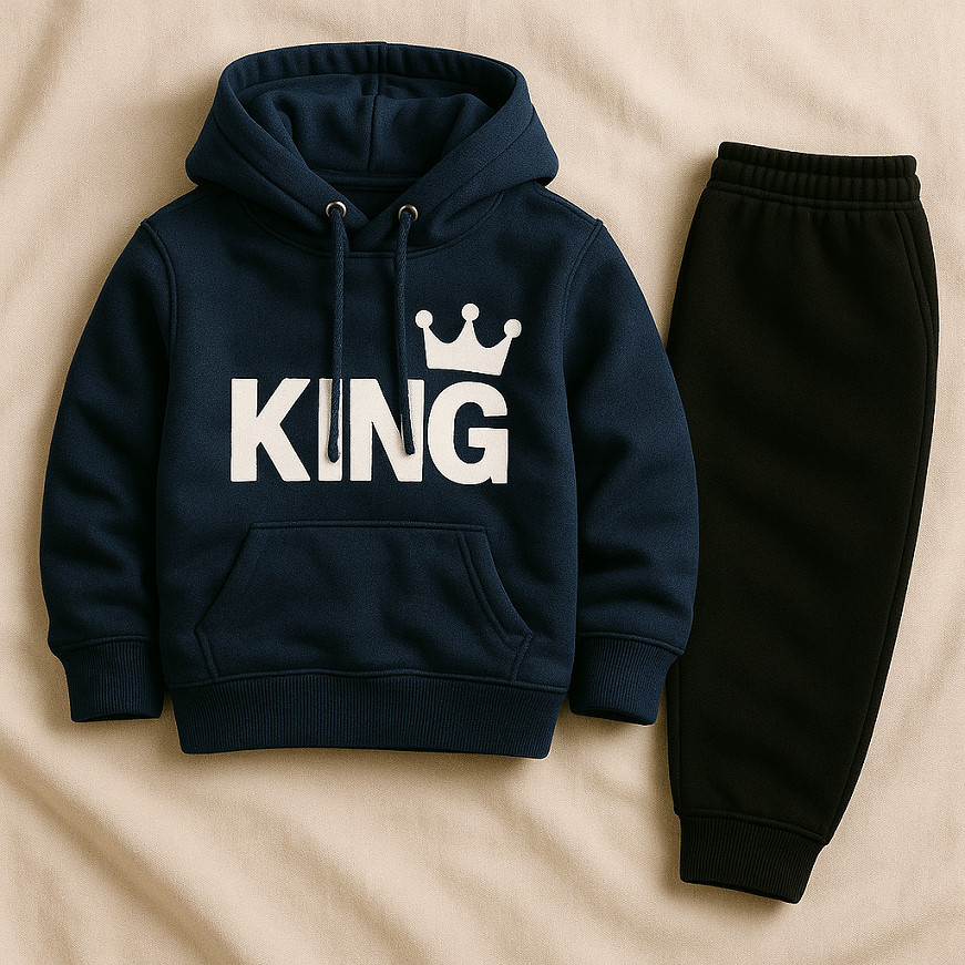 Conjuntinho Infantil Premium REI Moletom Flanelado em Algodão Menino Menina Moletom + Calça