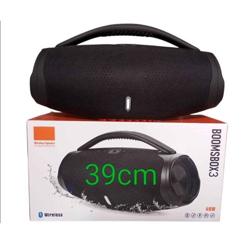 CAIXA DE SOM BOOMSBOX 3 GRAVE ALTO GIGANTE 39cm