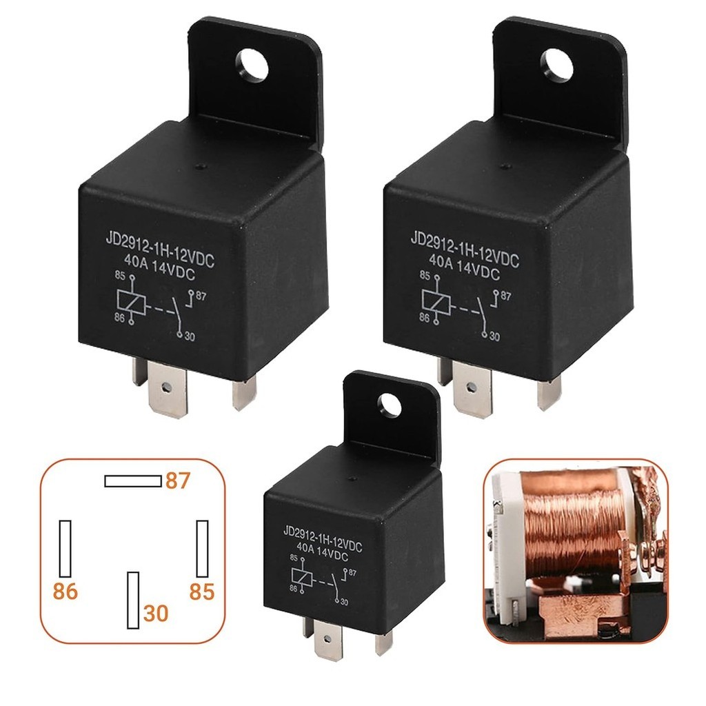3 Pacotes 12V 4 Pinos 40Amp SPDT Relé De Motor Automotivo Para Caminhão , Barco , Van , Veículo-Alimentação Do Interrupt