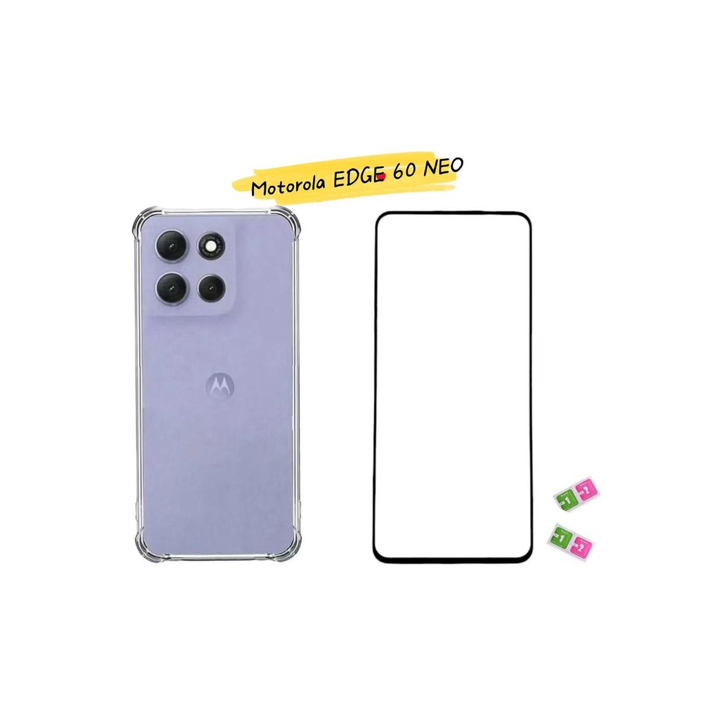 Capinha Para Motorola EDGE 60 NEO Anti Impacto Transparente + película Vrido 3D / 9D em Oferta na Shopee