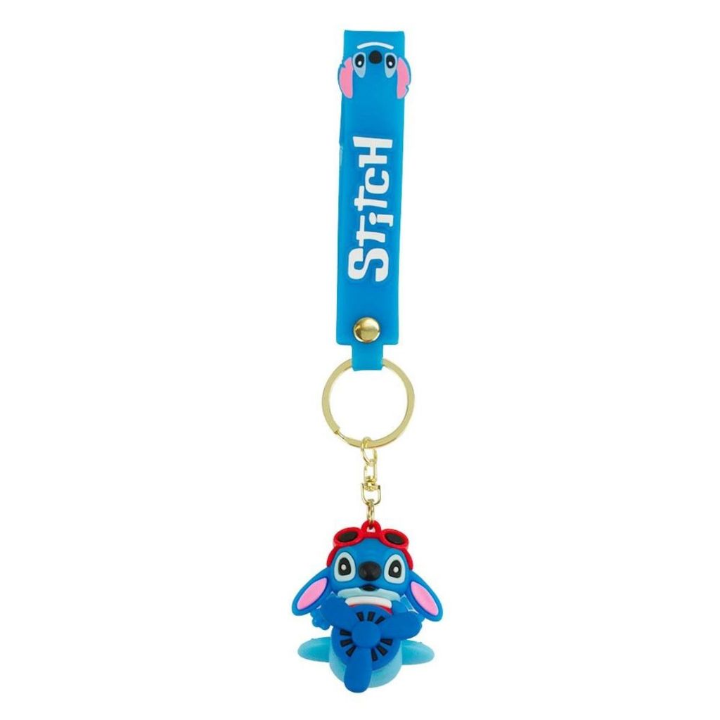 Chaveiro Silicone Formato Stitch Avião 6cm - Disney