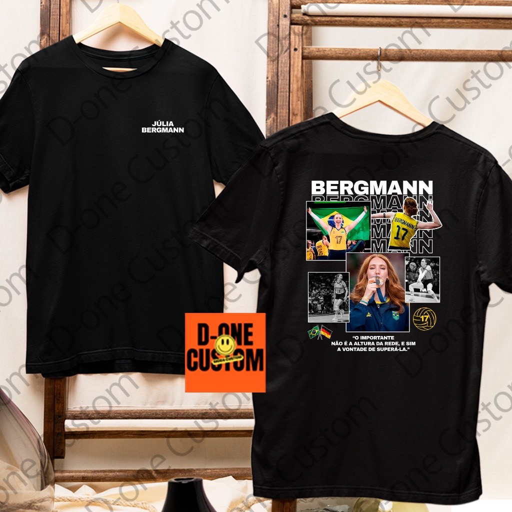 Camisa Camiseta Jogadora Volei Julia Bergmann Alemã 17 Homenagem Jogo Campeã Brasileira