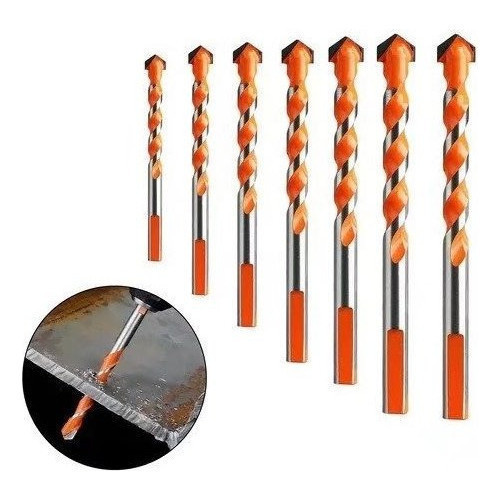 . Broca-de Perfuração Do Furo De Vidro 7pcs 3-12mm