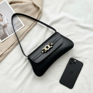Bolsa Feminina de Ombro Preta Baguete Estilosa Casual Para Celular em Oferta na Shopee