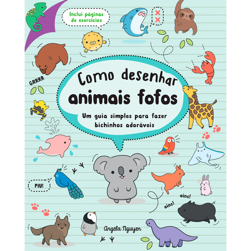 Como Desenhar Animais Fofos | Angela Nguyen em Oferta na Shopee