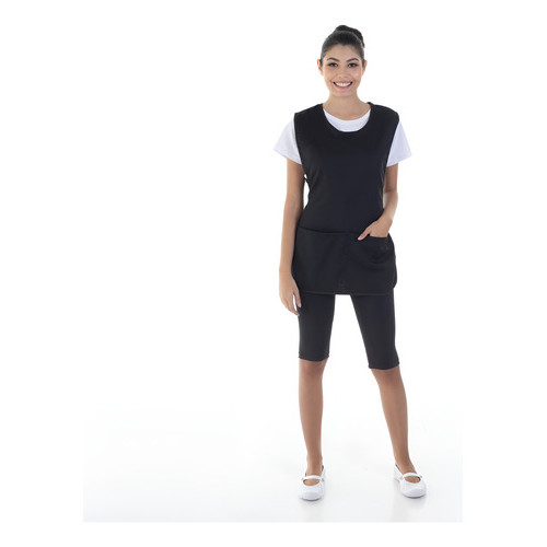 Kit 2 Conjuntos Bermuda Legging Camiseta e Bata Limpeza Faxina Babá