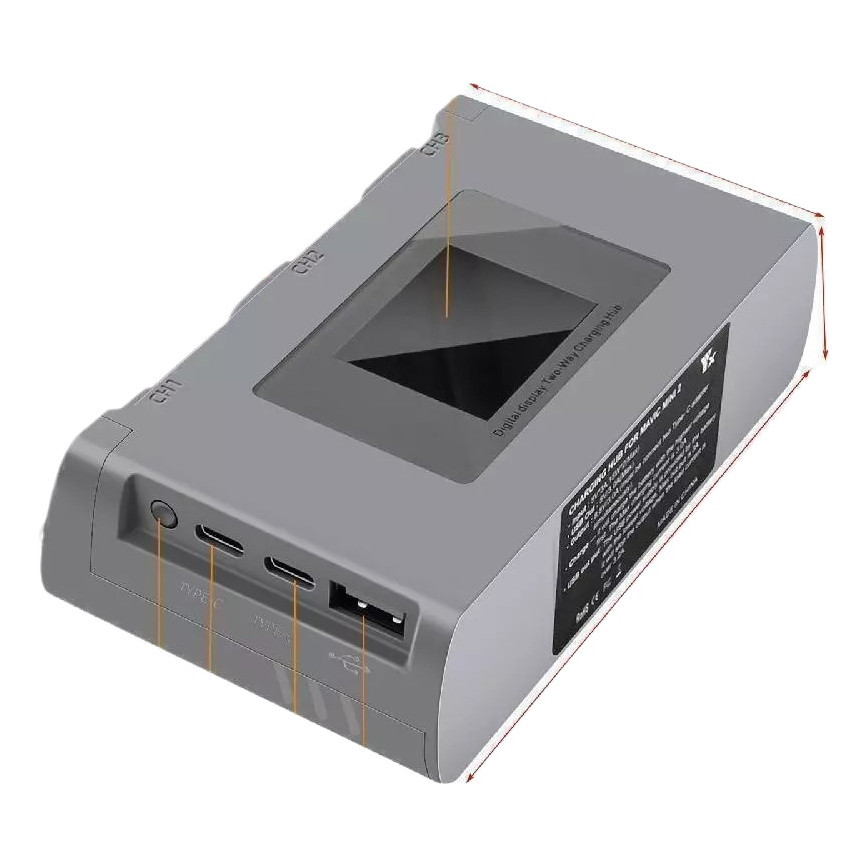 Drone Mini 2 / Mini SE – Hub 3 Baterias + Power Bank