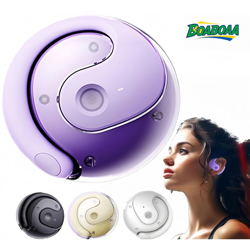 Fones de ouvido sem fio bluetooth, ergonomia TWS suporte a fixação sobre orelha e resistência quedas em Oferta na Shopee