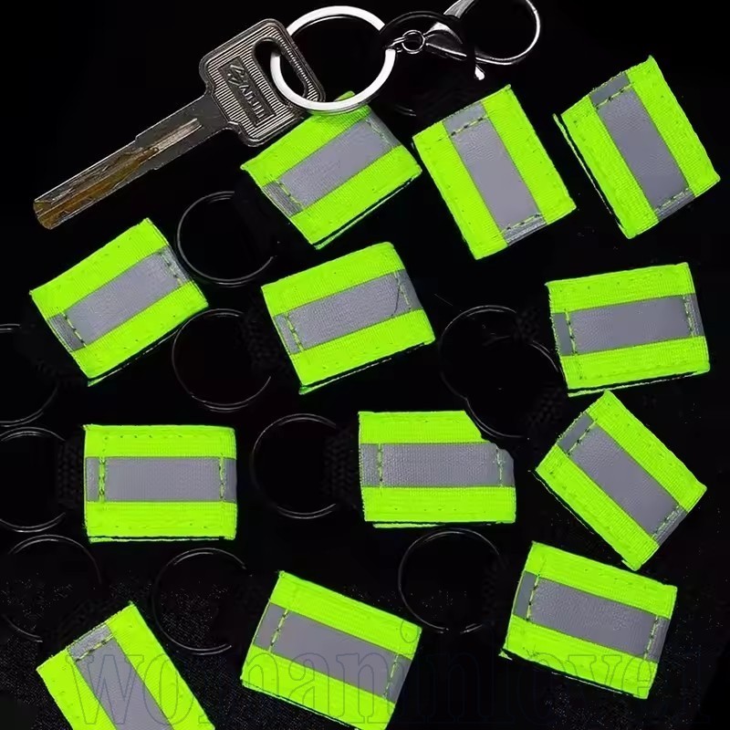 Pingentes Reflexivos Seguros-Chaveiros Verdes-De Mochila-Etiquetas Pendentes De Refletor Elegantes-Marcador De Segurança