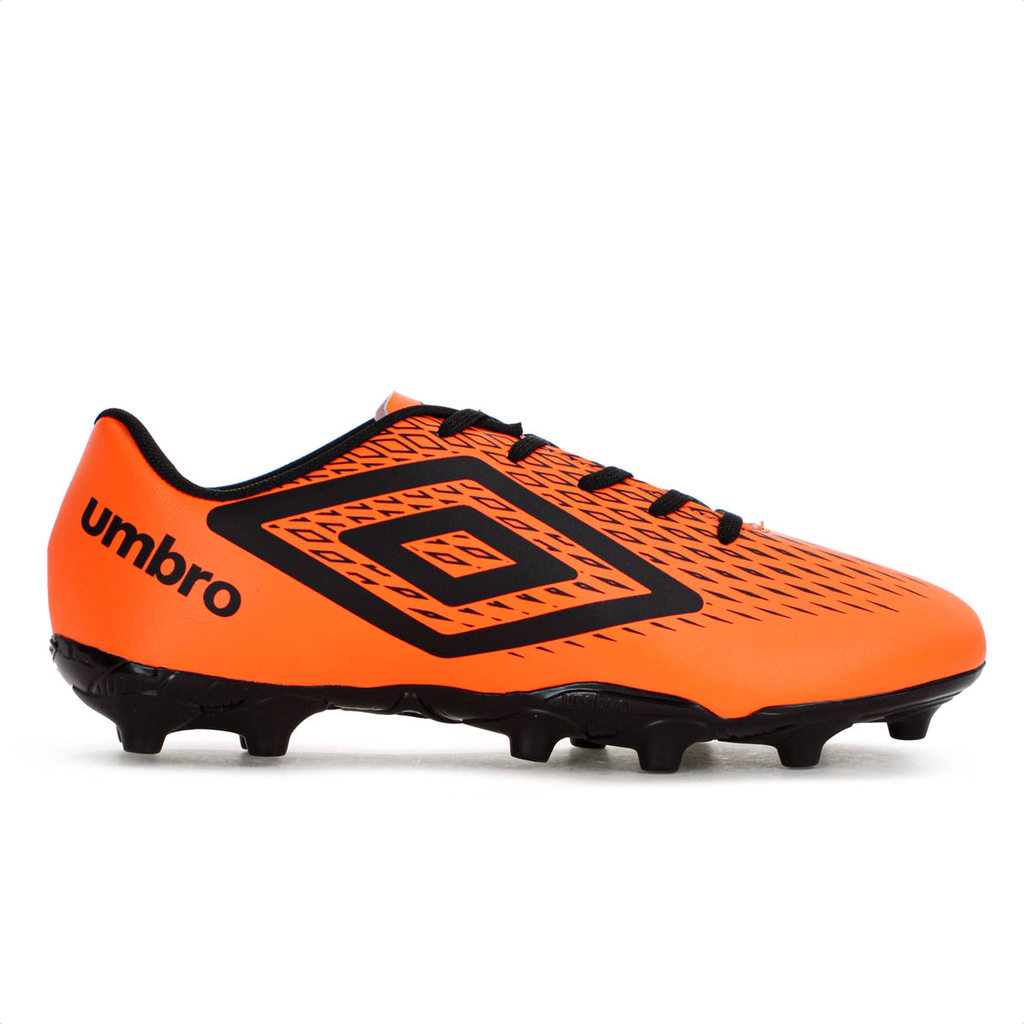 Chuteira Umbro Campo X Diamond Laranja Fluor e Preto - Masculino em Oferta na Shopee