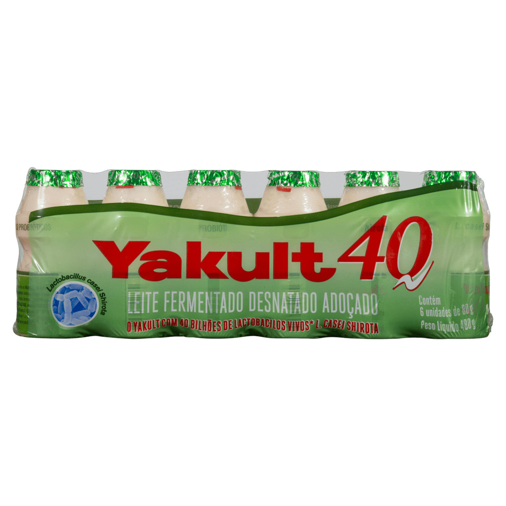 Pack leite fermentado desnatado Yakult 40 480g
