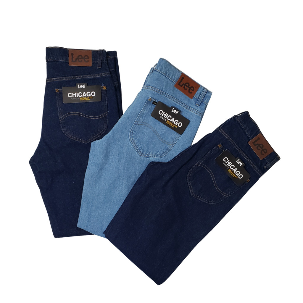 Kit 3 Calça Jeans Lee Chicago Tradicional 100% algodao Masc