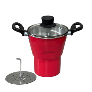 Cuscuzeiro Nº12 Mini Panela Para Cuscuz Pequeno Individual Nordestino Nº12 em alumínio Vermelho em Oferta na Shopee