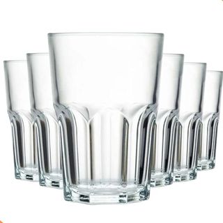 Jogo De Copos Em Vidro Kit Cozinha Água Suco Drink Refrigerante 350ml Mesa Posta Casa Nova