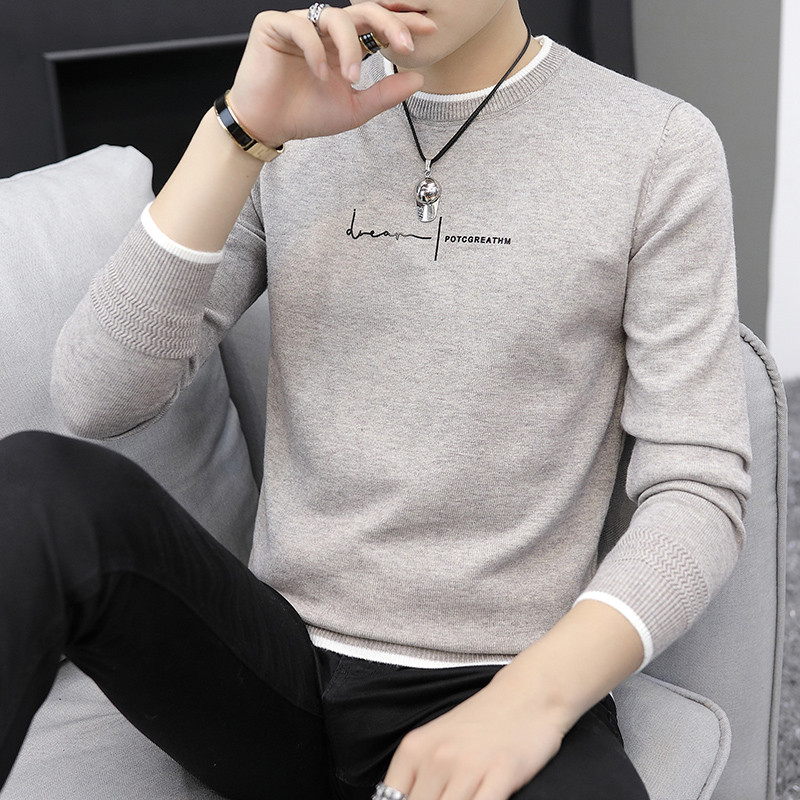 Outono inverno camisola masculina linha roupas na moda camisola masculina roupas de inverno estudantes do ensino médio l