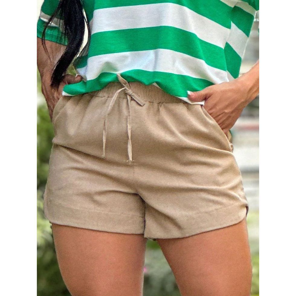 Short Feminino Moletom Bermuda Feminina Short básico Short Algodão Super Confortável soltinho treino