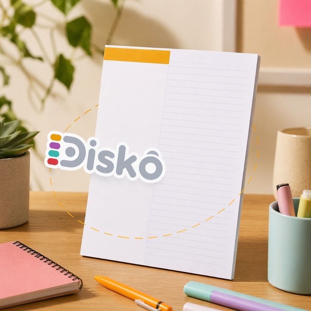 Refil Caderno Discos 50 Folhas Pautadas Médio Papel Reposicionável Escolar Material Fichário Argola