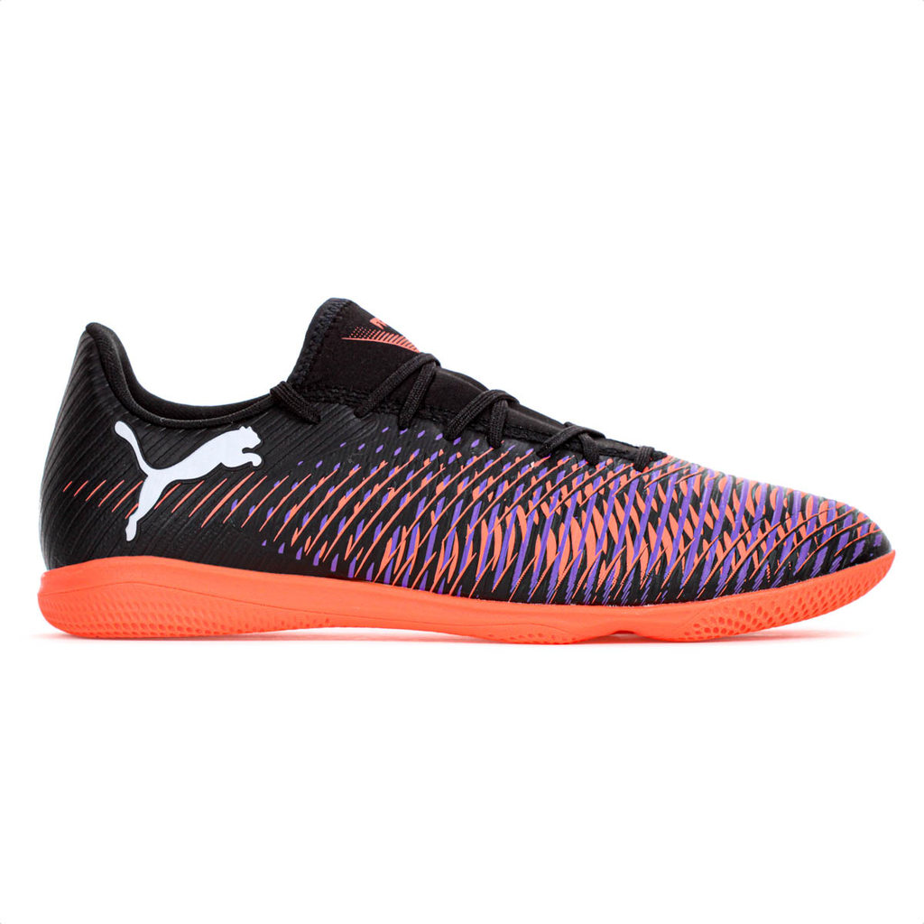 Chuteira Puma Futsal Future 8 Play It Neymar Jr Preto Roxo e Laranja - Masculino